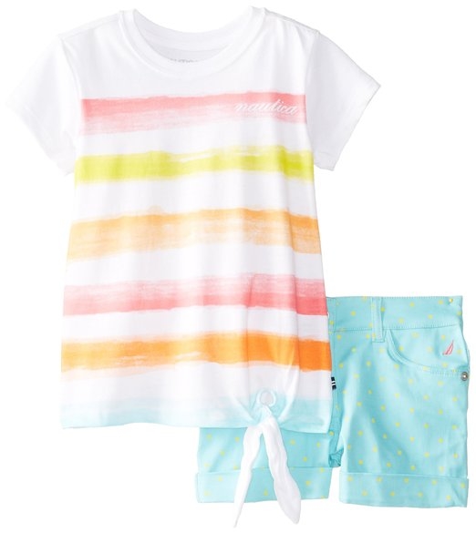 Nautica Girls infant Short set size 2-6X Stripe Nautica Girls infant Short set size 2-6X Stripe