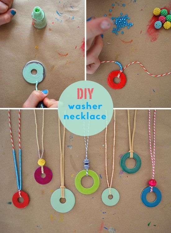DIY washer necklace