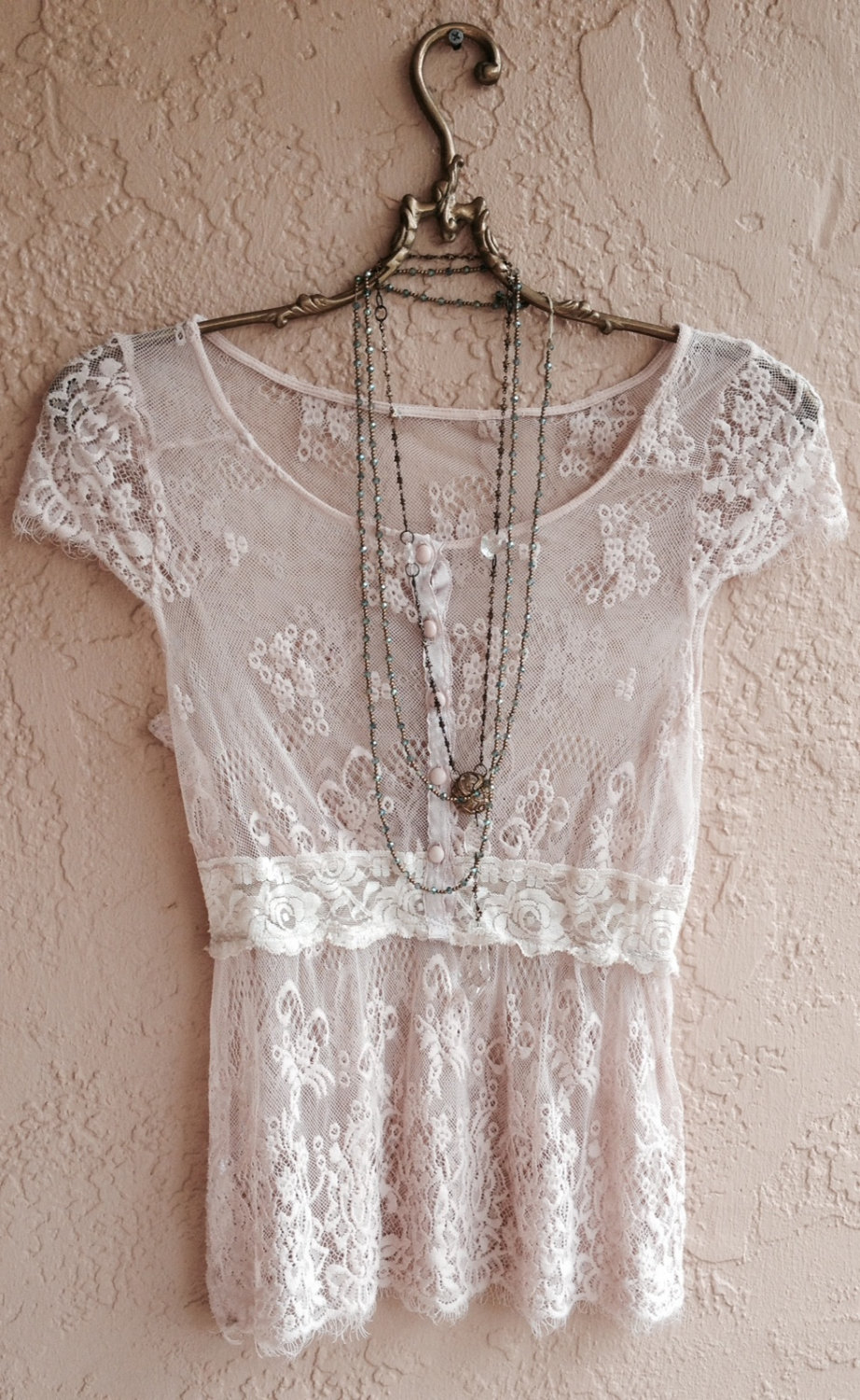 Boho gypsy sheer lace top