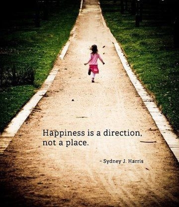 Happiness is a direction, not a place