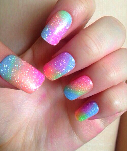 Sparkly dreamy nails