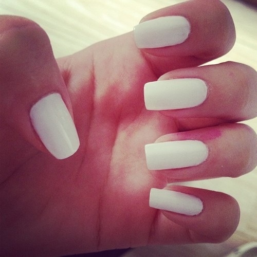 White square nails