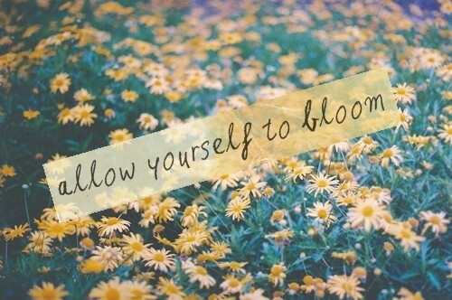Allow yourself to bloom