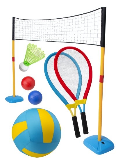 ALEX Toys - Active Play, Gigantic 3 in 1 Net Set for Volleyball, Badminton and Tennis