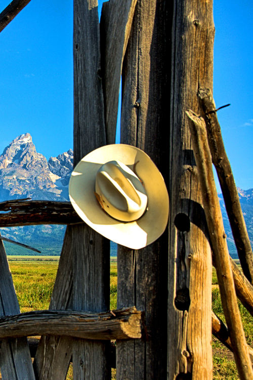 His cowboy hat