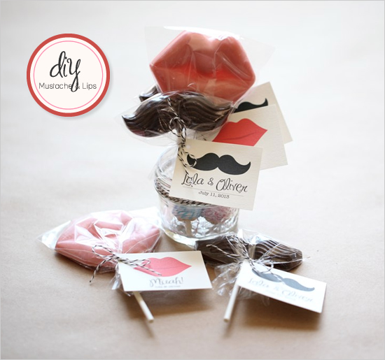 DIY Mustache Lips