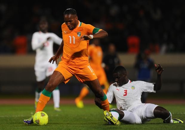 Dragba makes a move Team Ivory Coast