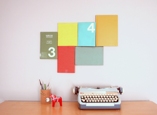 Book wall DIY design
