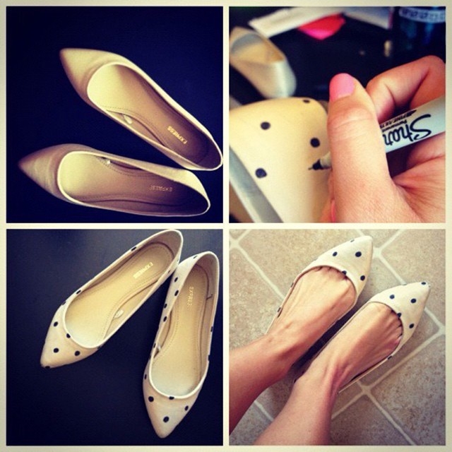 DIY Polka Dot Shoes DIY Polka Dot Shoes