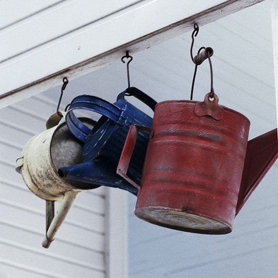 Red, White & Blue Vintage Watering Cans