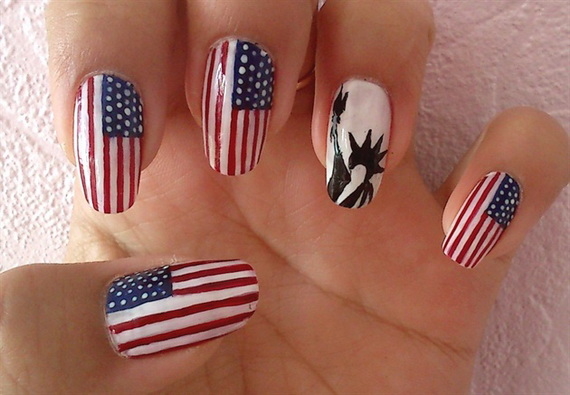 American Flag & Statue of Liberty Nails American Flag & Statue of Liberty Nails