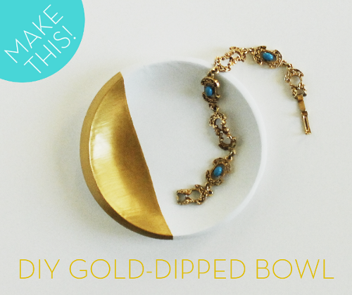 DIY Gold Dipped Bowl