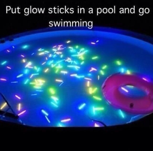 Glow Sticks In Swimming Pool Glow Sticks In Swimming Pool