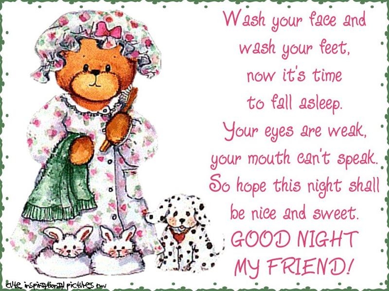 Wash your face and wash your feet, now it's time to fall asleep Wash your face and wash your feet, now it's time to fall asleep