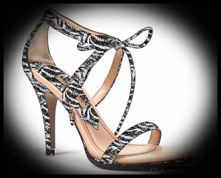 Zebra Striped High Heel Sandals