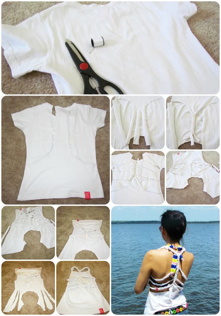 DIY Braided Back Shirt