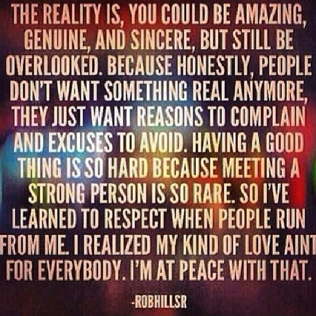 the reality is