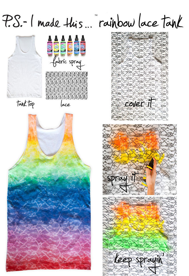 DIY Rainbow Tee DIY Rainbow Tee