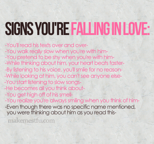 Signs youre falling in love Signs youre falling in love