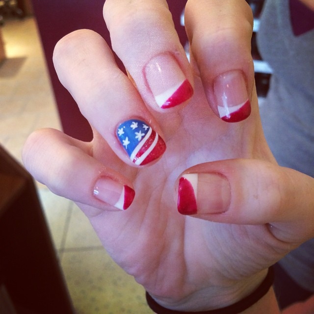 American Flag Nails
