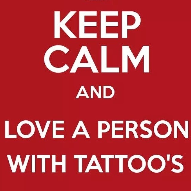 Love a person with tattoos