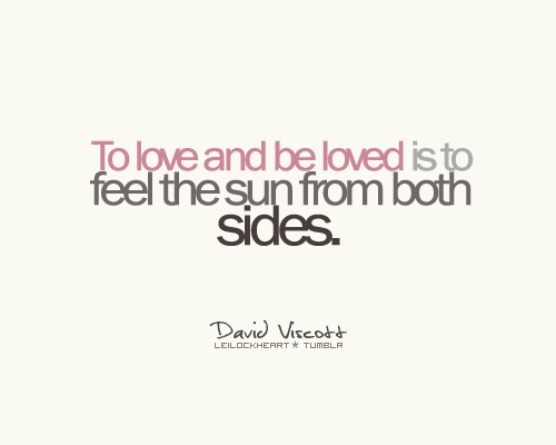 To love and be loved