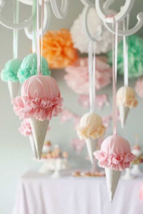 Ice Cream Cone Garland