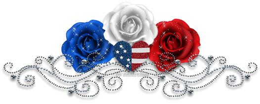 Red, White & Blue Roses