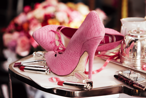 Pink scale heels