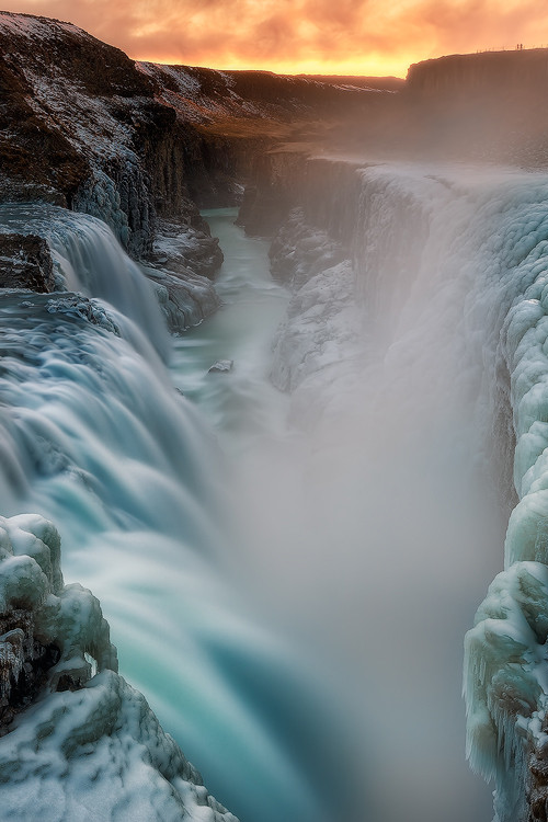 Gullfoss on fire