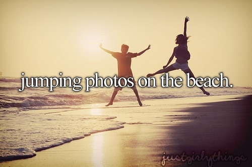 Jumping photos on the beach Jumping photos on the beach