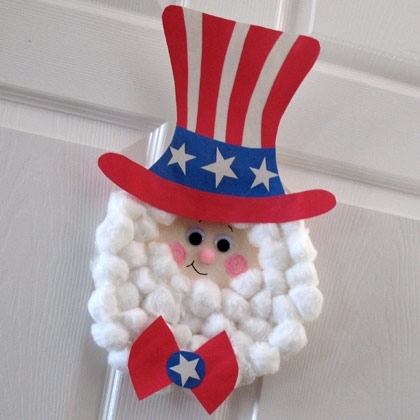 Paper Plate Uncle Sam Paper Plate Uncle Sam