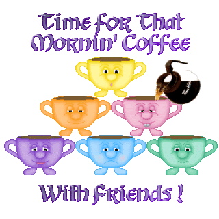 Time for morning coffee with friends!