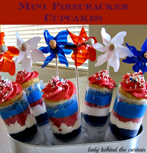 Mini Firecracker Cupcakes