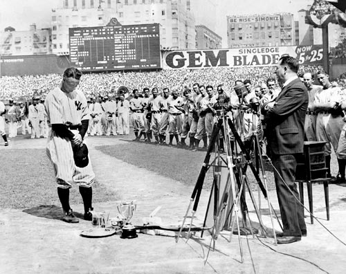 Lou Gehrig said goodbye to his fans on July 4 1939. Lou Gehrig said goodbye to his fans on July 4 1939.