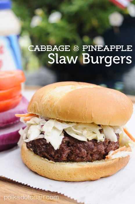 Cabage Pineapples Slaw Burger