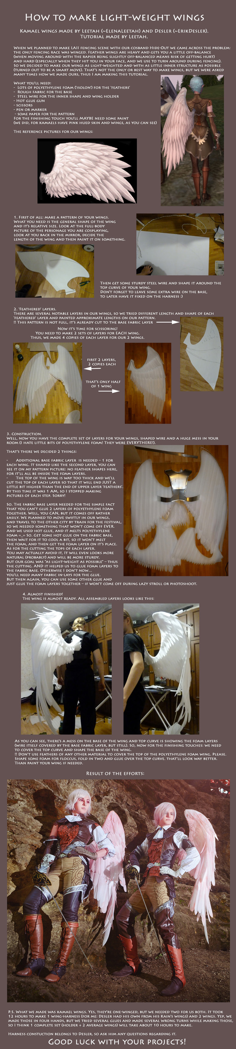 DIY Light Weight Wings DIY Light Weight Wings