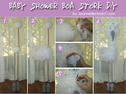 DIY Baby Shower Boa Stork DIY Baby Shower Boa Stork