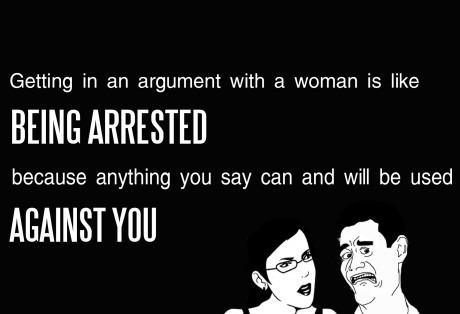 Argument with woman Argument with woman