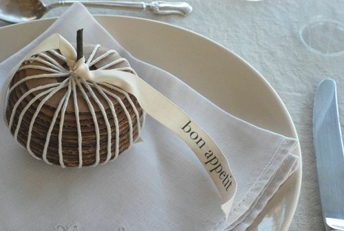 Cardboard gourd place settings Cardboard gourd place settings
