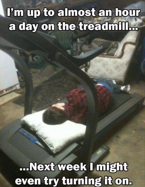 on the treadmill