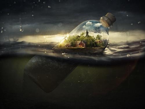 Town in a bottle