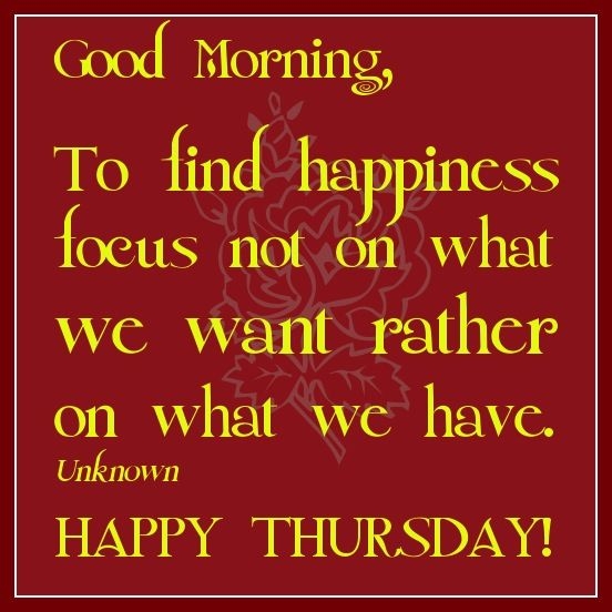 Good Morning Happy Thursday