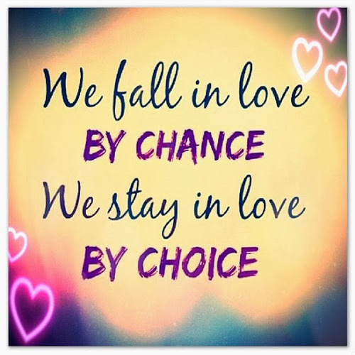 We fall in love by chance