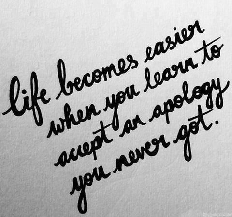 Accept an apology you never got Accept an apology you never got