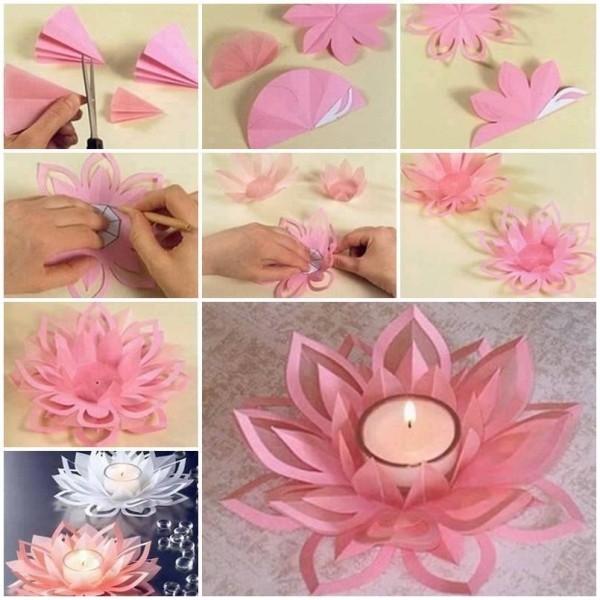 DIY Paper Lotus Candle DIY Paper Lotus Candle