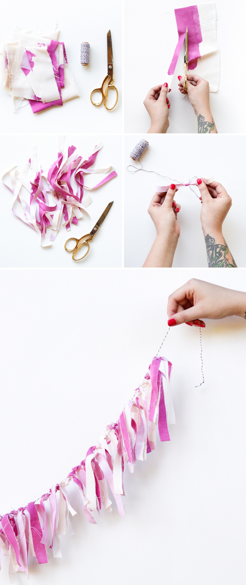 DIY Fabric Scrap Garland DIY Fabric Scrap Garland