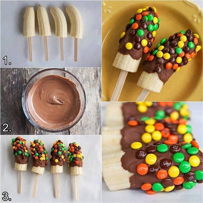 DIY frozen banana pops