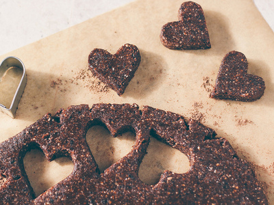 Chocolate heart pastries