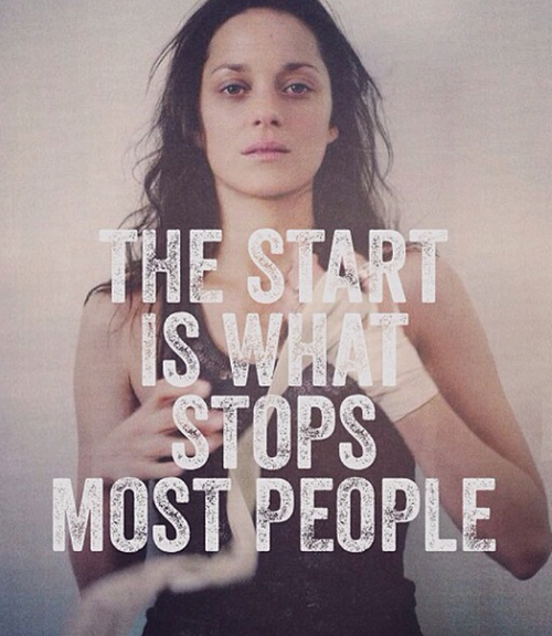 The start is what stops most people